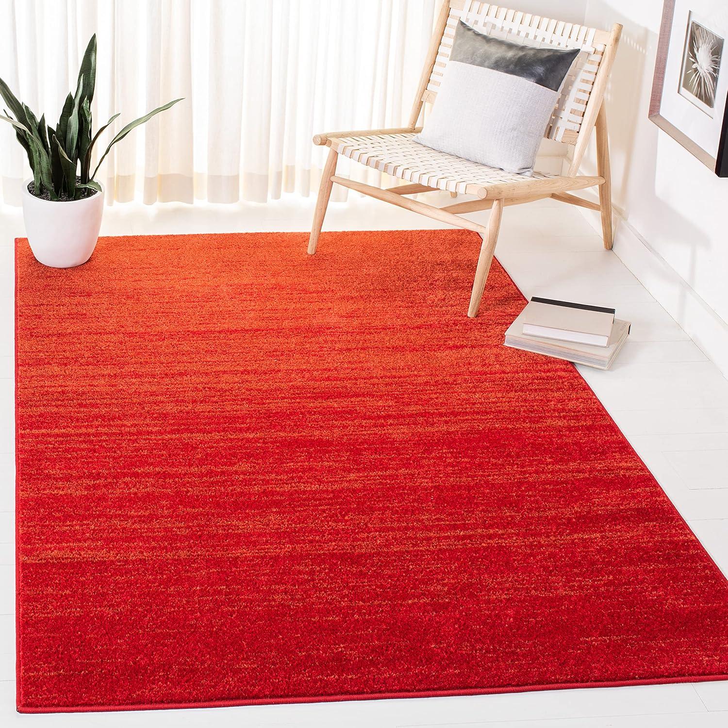 image:imageSAFAVIEH Area Rug 9x12 Adirondack Collection Large Navy amp Grey Modern Ombre Design Non Shedding amp Easy to Clean Ideal for Living Room Bedroom Office Dining Space ADR113ERedGrey