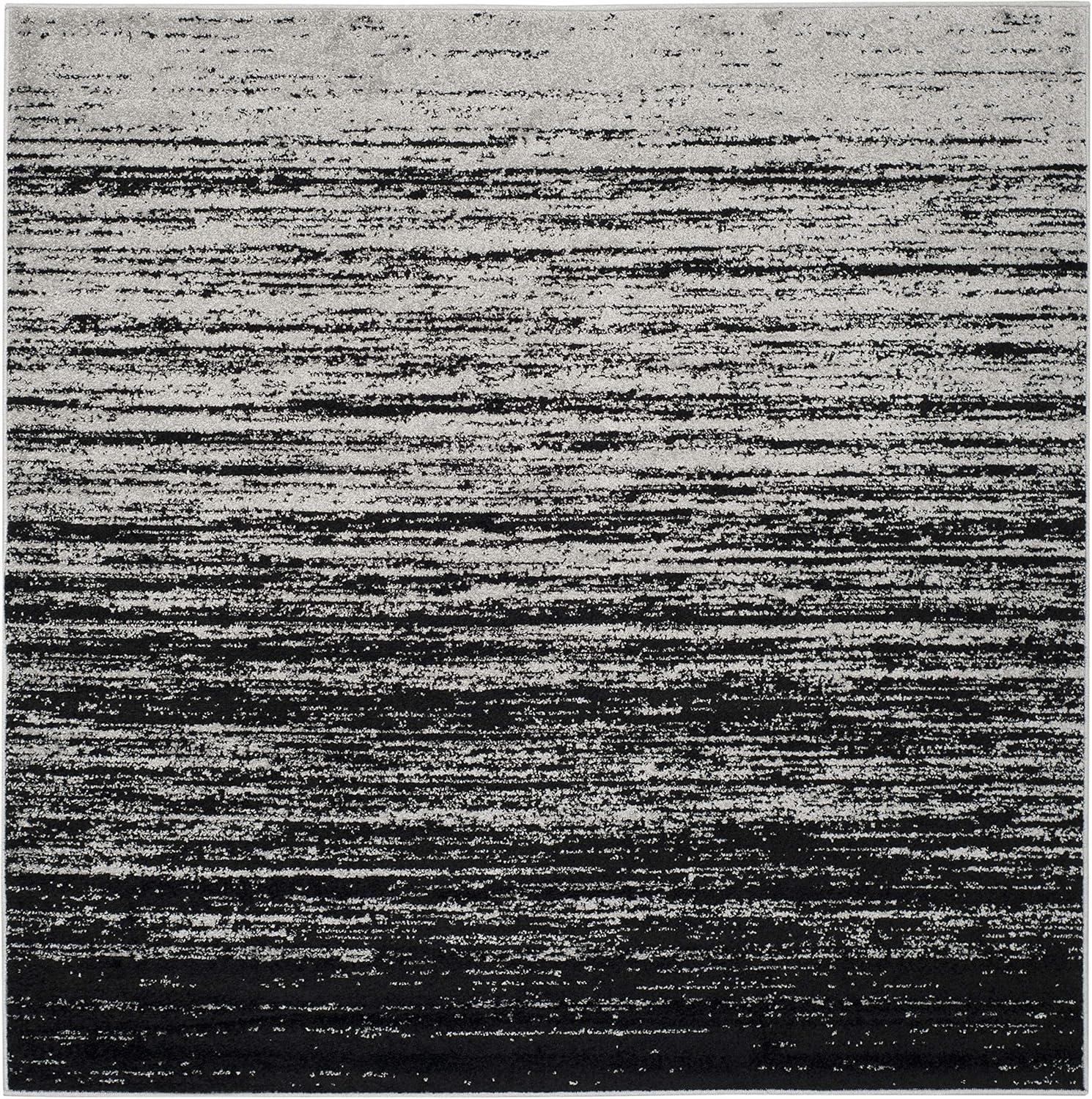 image:imageSAFAVIEH Area Rug 9x12 Adirondack Collection Large Navy amp Grey Modern Ombre Design Non Shedding amp Easy to Clean Ideal for Living Room Bedroom Office Dining Space ADR113ESilverBlack