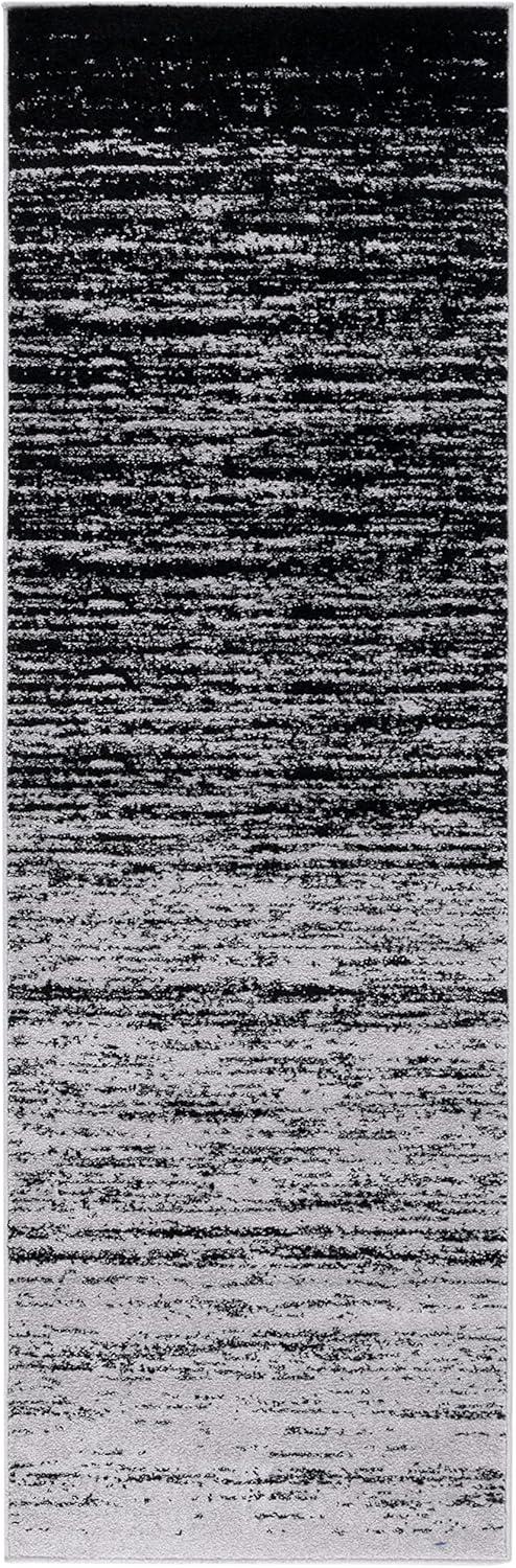 image:imageSAFAVIEH Area Rug 9x12 Adirondack Collection Large Navy amp Grey Modern Ombre Design Non Shedding amp Easy to Clean Ideal for Living Room Bedroom Office Dining Space ADR113ESilverBlack
