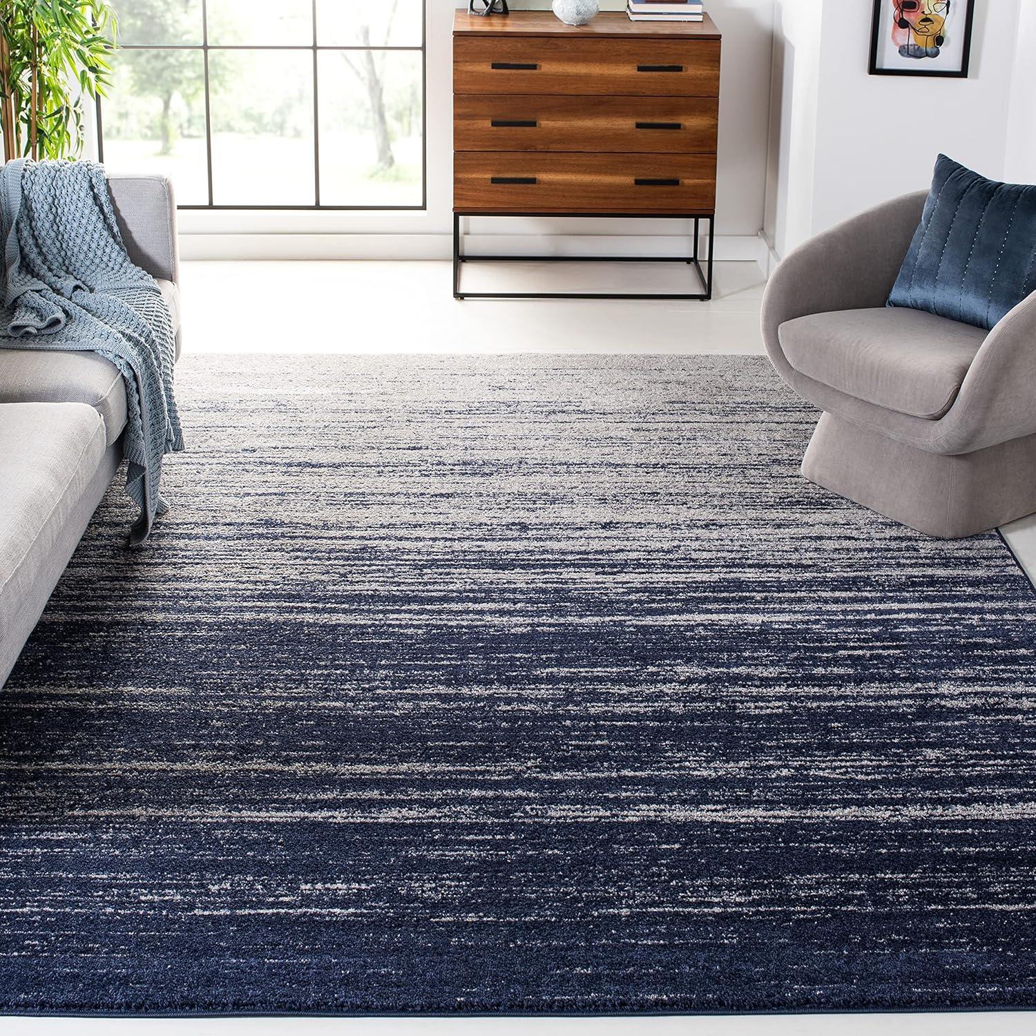 image:imageSAFAVIEH Area Rug 9x12 Adirondack Collection Large Navy amp Grey Modern Ombre Design Non Shedding amp Easy to Clean Ideal for Living Room Bedroom Office Dining Space ADR113ENavyGrey