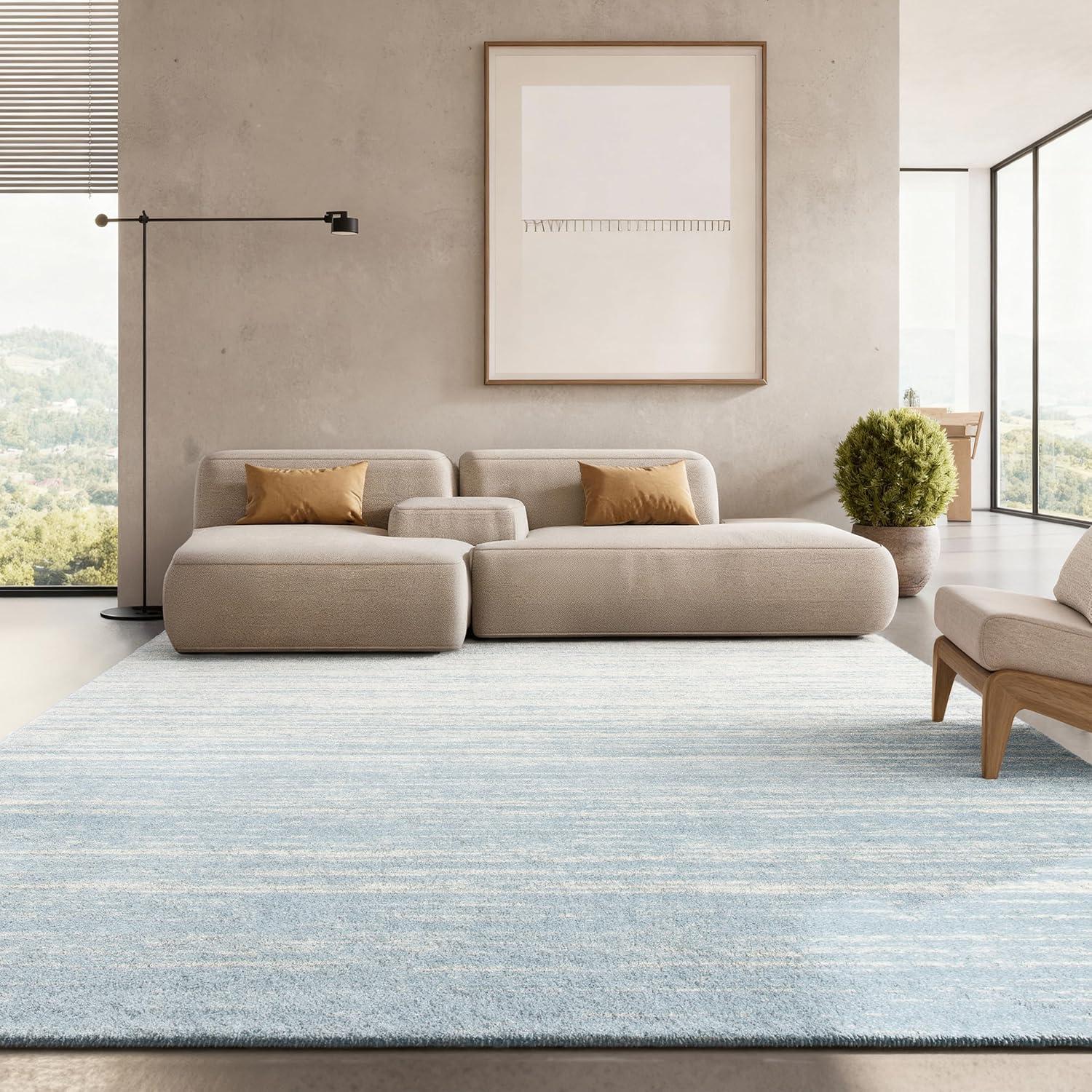 image:imageSAFAVIEH Area Rug 9x12 Adirondack Collection Large Navy amp Grey Modern Ombre Design Non Shedding amp Easy to Clean Ideal for Living Room Bedroom Office Dining Space ADR113ESlateCream