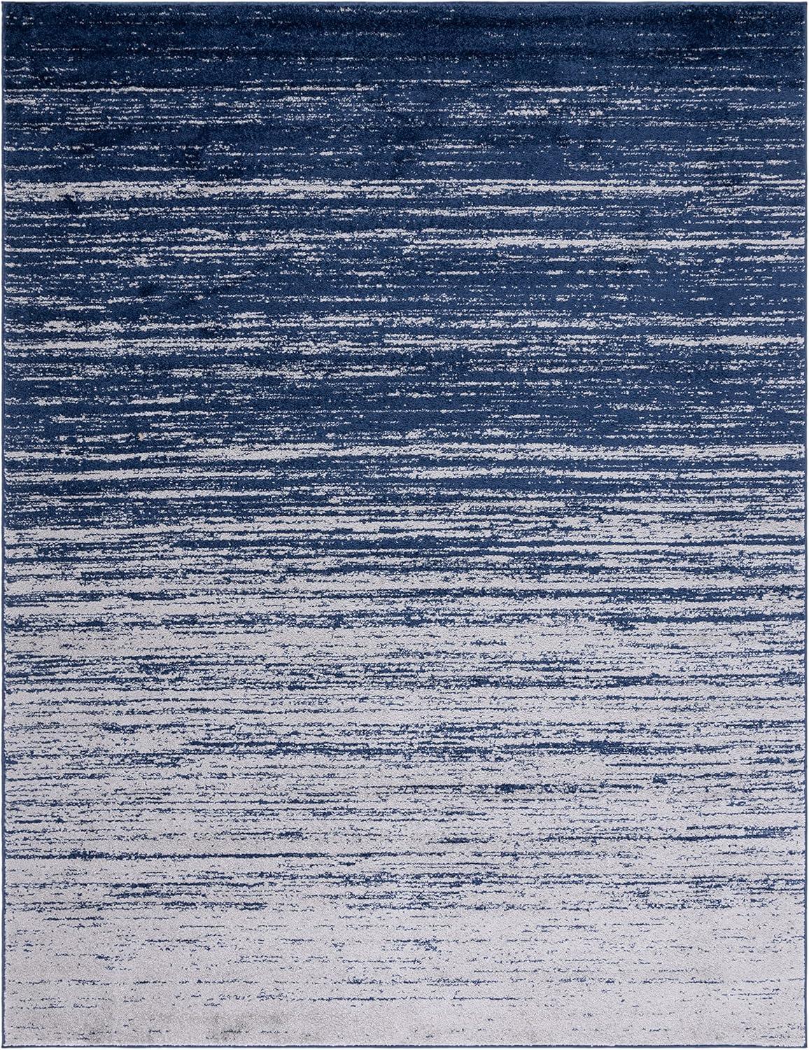 image:imageSAFAVIEH Area Rug 9x12 Adirondack Collection Large Navy amp Grey Modern Ombre Design Non Shedding amp Easy to Clean Ideal for Living Room Bedroom Office Dining Space ADR113ENavyGrey