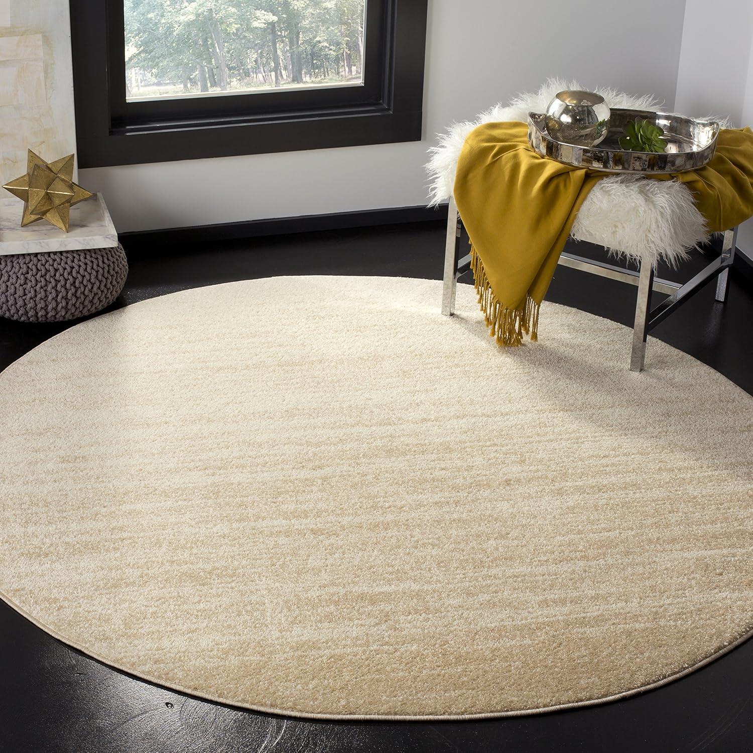 image:imageSAFAVIEH Area Rug 9x12 Adirondack Collection Large Navy amp Grey Modern Ombre Design Non Shedding amp Easy to Clean Ideal for Living Room Bedroom Office Dining Space ADR113EChampagneCream