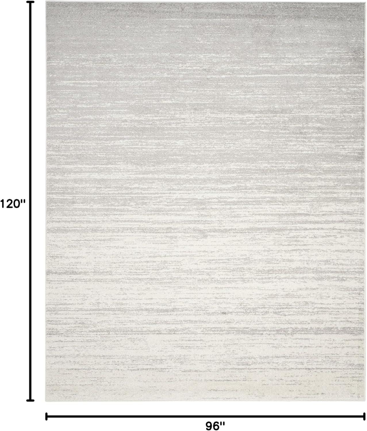 image:imageSAFAVIEH Area Rug 9x12 Adirondack Collection Large Navy amp Grey Modern Ombre Design Non Shedding amp Easy to Clean Ideal for Living Room Bedroom Office Dining Space ADR113EIvorySilver