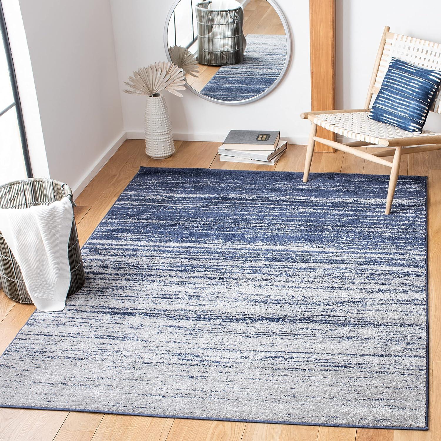 image:imageSAFAVIEH Area Rug 9x12 Adirondack Collection Large Navy amp Grey Modern Ombre Design Non Shedding amp Easy to Clean Ideal for Living Room Bedroom Office Dining Space ADR113ENavyGrey