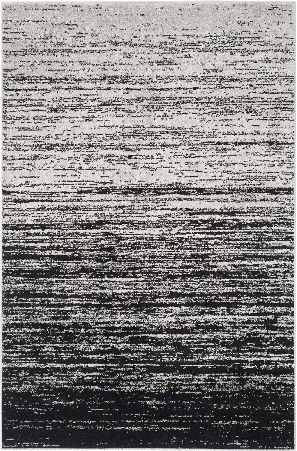 image:imageSAFAVIEH Area Rug 9x12 Adirondack Collection Large Navy amp Grey Modern Ombre Design Non Shedding amp Easy to Clean Ideal for Living Room Bedroom Office Dining Space ADR113ESilverBlack