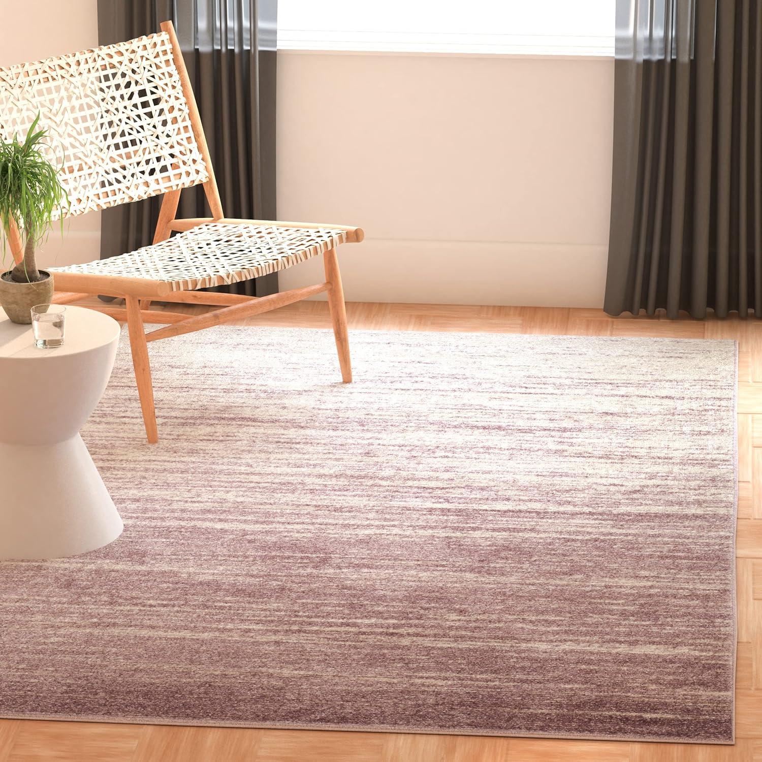 image:imageSAFAVIEH Area Rug 9x12 Adirondack Collection Large Navy amp Grey Modern Ombre Design Non Shedding amp Easy to Clean Ideal for Living Room Bedroom Office Dining Space ADR113ECreamPurple