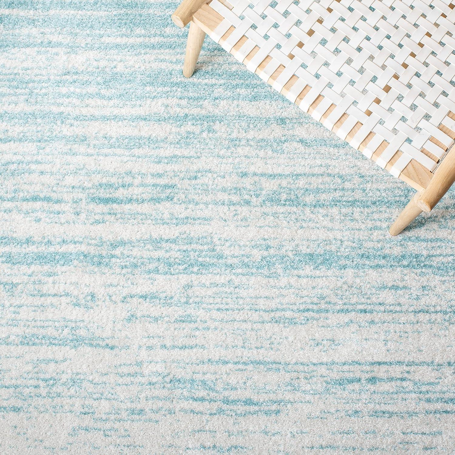 image:imageSAFAVIEH Area Rug 9x12 Adirondack Collection Large Navy amp Grey Modern Ombre Design Non Shedding amp Easy to Clean Ideal for Living Room Bedroom Office Dining Space ADR113EAquaIvory