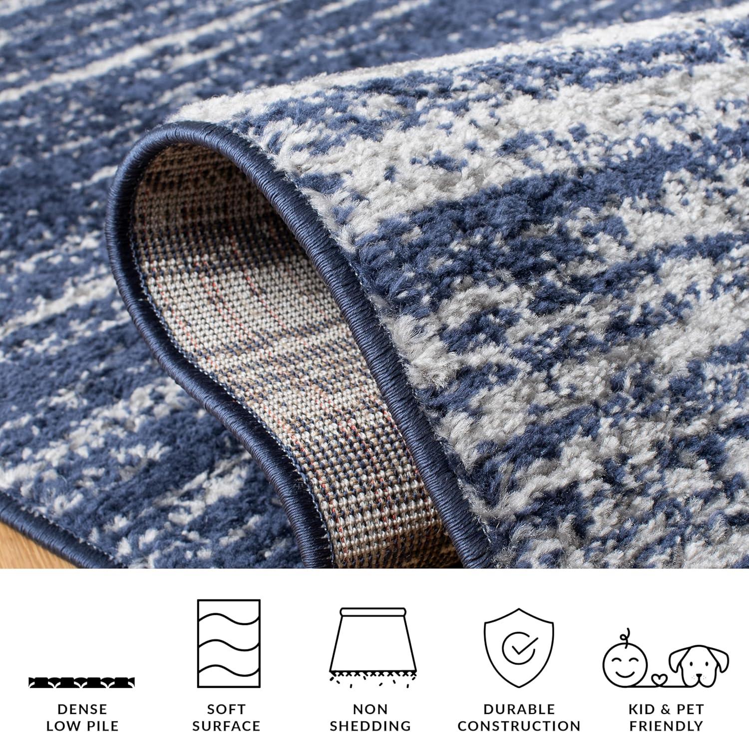 image:imageSAFAVIEH Area Rug 9x12 Adirondack Collection Large Navy amp Grey Modern Ombre Design Non Shedding amp Easy to Clean Ideal for Living Room Bedroom Office Dining Space ADR113ENavyGrey
