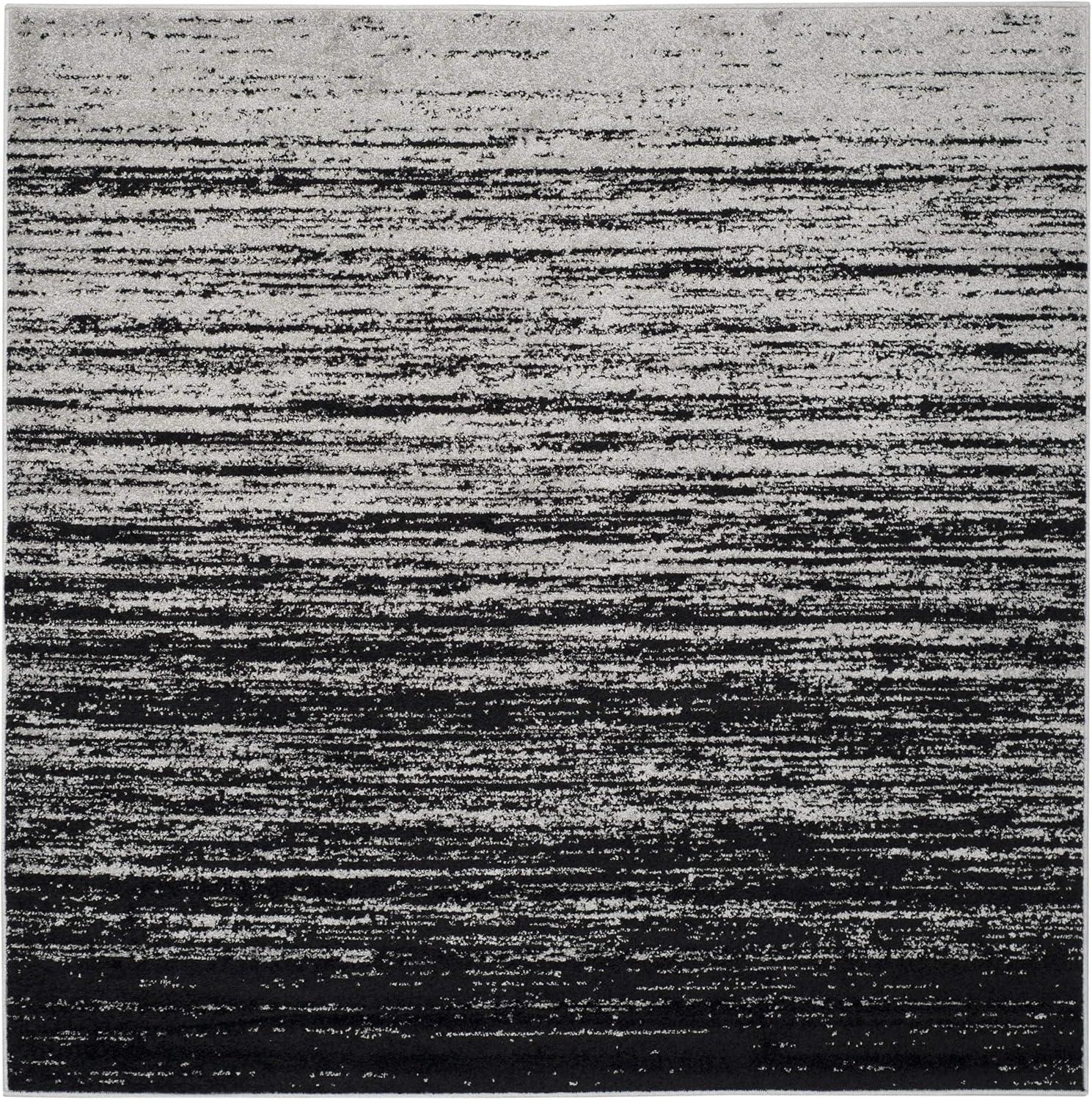 image:imageSAFAVIEH Area Rug 9x12 Adirondack Collection Large Navy amp Grey Modern Ombre Design Non Shedding amp Easy to Clean Ideal for Living Room Bedroom Office Dining Space ADR113ESilverBlack