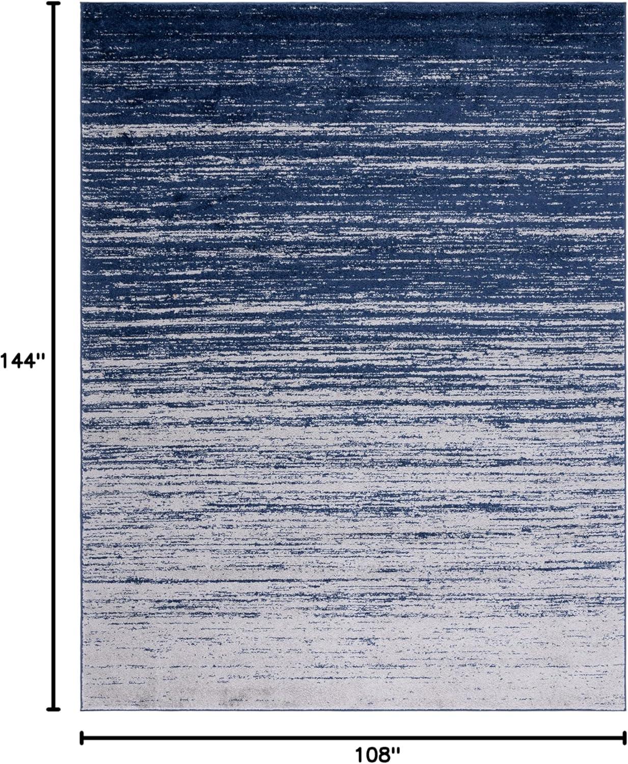 image:imageSAFAVIEH Area Rug 9x12 Adirondack Collection Large Navy amp Grey Modern Ombre Design Non Shedding amp Easy to Clean Ideal for Living Room Bedroom Office Dining Space ADR113ENavyGrey