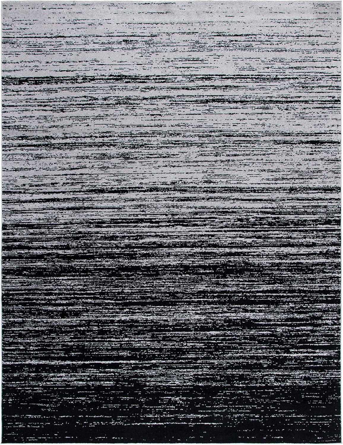 image:imageSAFAVIEH Area Rug 9x12 Adirondack Collection Large Navy amp Grey Modern Ombre Design Non Shedding amp Easy to Clean Ideal for Living Room Bedroom Office Dining Space ADR113ESilverBlack