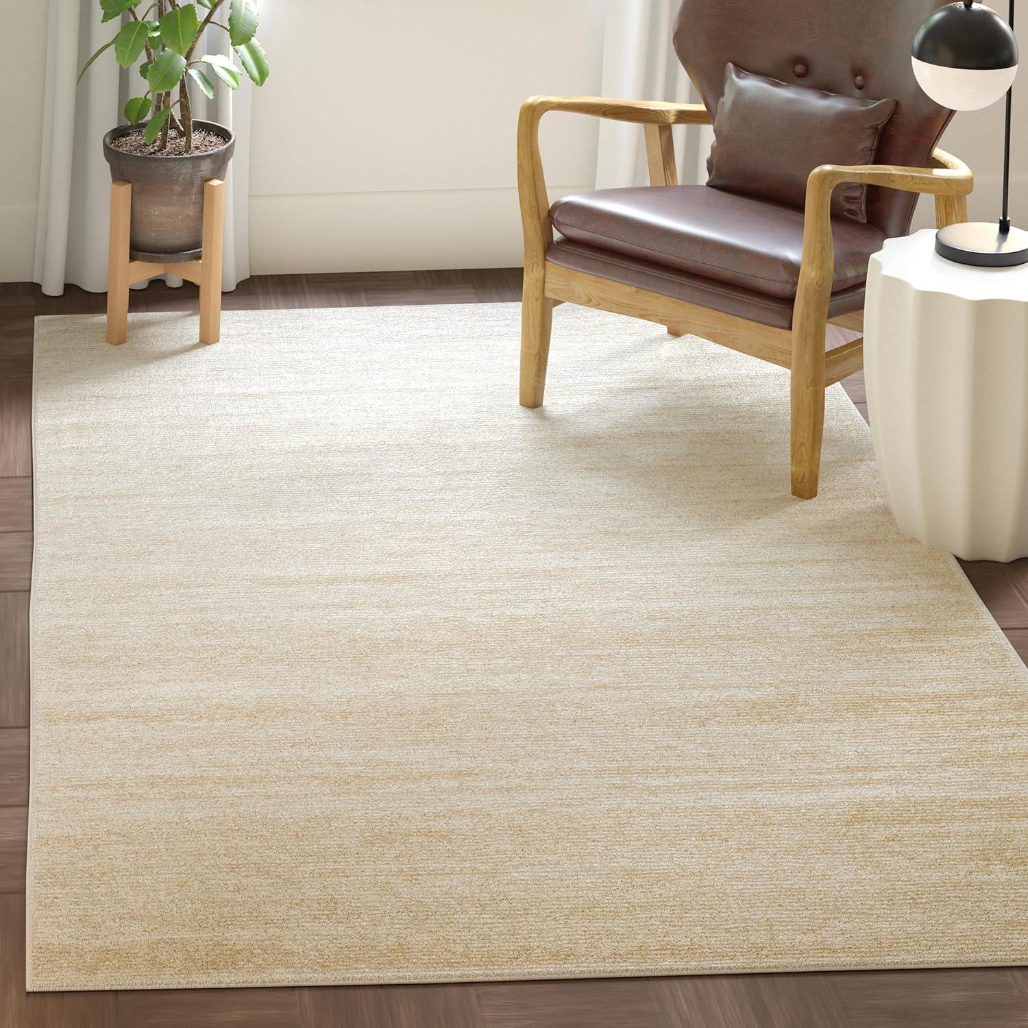 image:imageSAFAVIEH Area Rug 9x12 Adirondack Collection Large Navy amp Grey Modern Ombre Design Non Shedding amp Easy to Clean Ideal for Living Room Bedroom Office Dining Space ADR113EChampagneCream