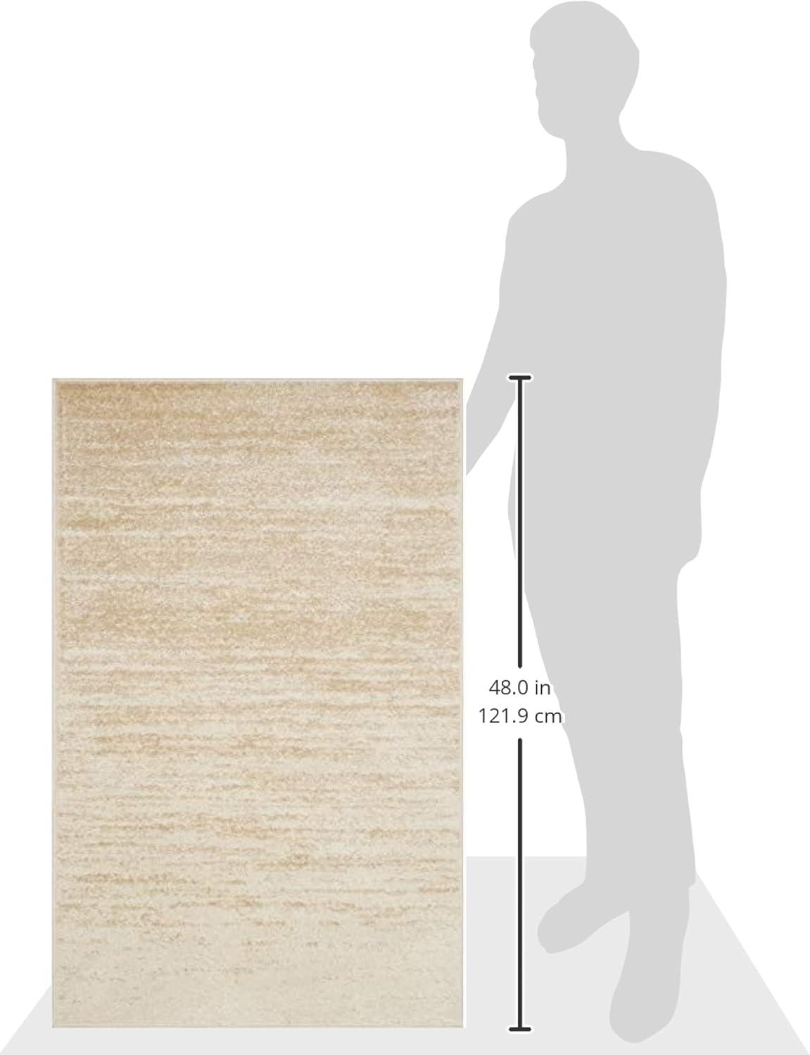 image:imageSAFAVIEH Area Rug 9x12 Adirondack Collection Large Navy amp Grey Modern Ombre Design Non Shedding amp Easy to Clean Ideal for Living Room Bedroom Office Dining Space ADR113EChampagneCream