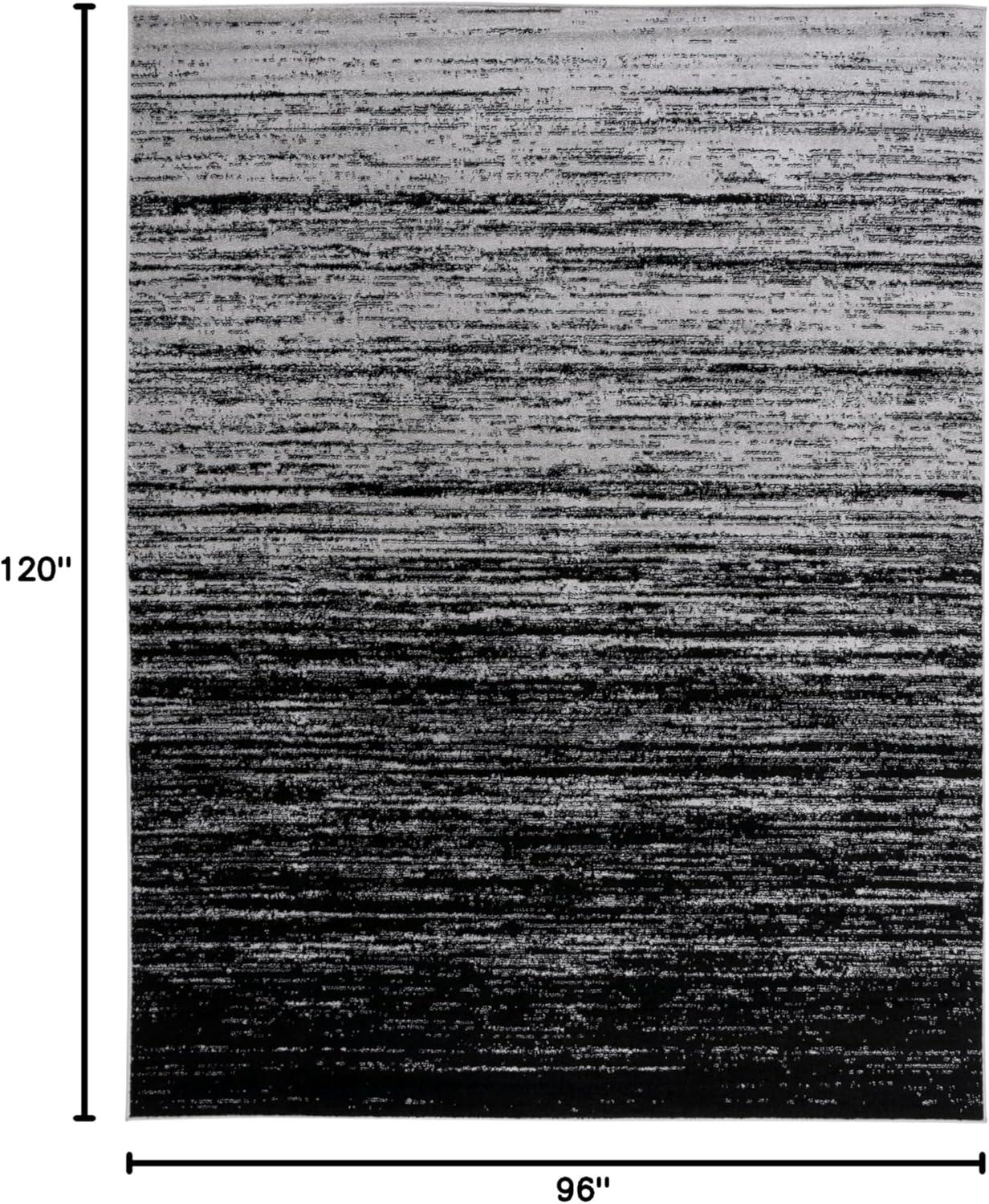 image:imageSAFAVIEH Area Rug 9x12 Adirondack Collection Large Navy amp Grey Modern Ombre Design Non Shedding amp Easy to Clean Ideal for Living Room Bedroom Office Dining Space ADR113ESilverBlack