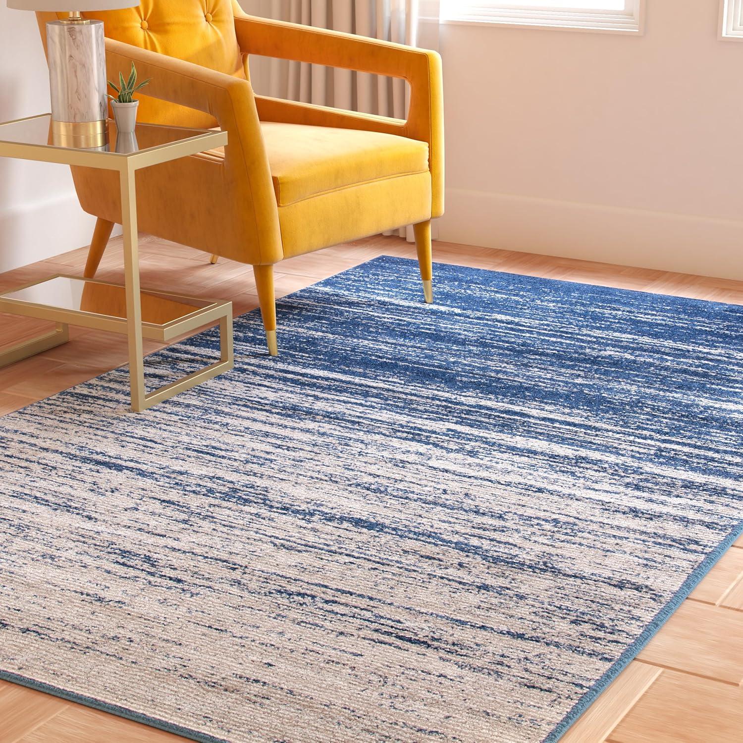 image:imageSAFAVIEH Area Rug 9x12 Adirondack Collection Large Navy amp Grey Modern Ombre Design Non Shedding amp Easy to Clean Ideal for Living Room Bedroom Office Dining Space ADR113ENavyGrey
