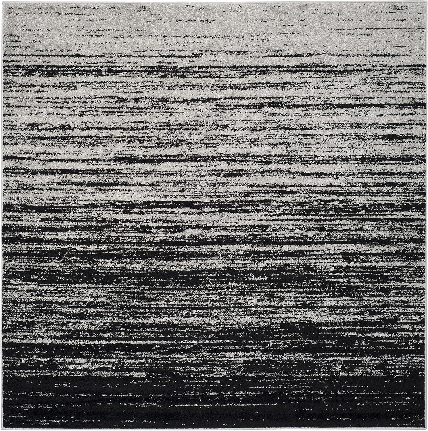 image:imageSAFAVIEH Area Rug 9x12 Adirondack Collection Large Navy amp Grey Modern Ombre Design Non Shedding amp Easy to Clean Ideal for Living Room Bedroom Office Dining Space ADR113ESilverBlack