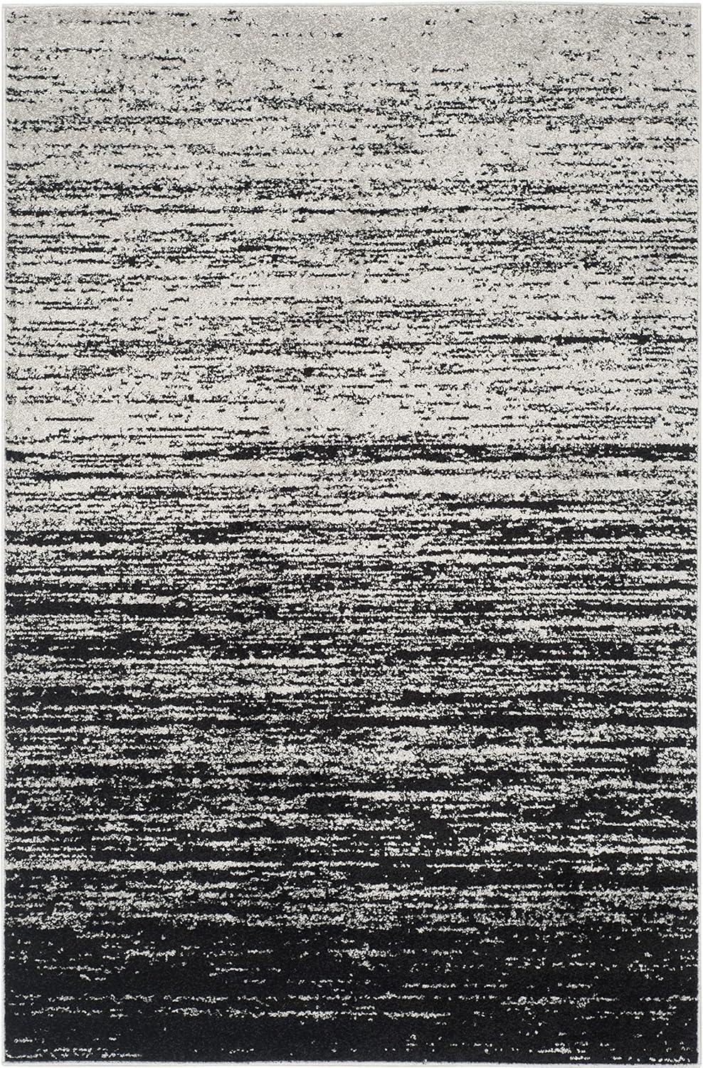 image:imageSAFAVIEH Area Rug 9x12 Adirondack Collection Large Navy amp Grey Modern Ombre Design Non Shedding amp Easy to Clean Ideal for Living Room Bedroom Office Dining Space ADR113ESilverBlack