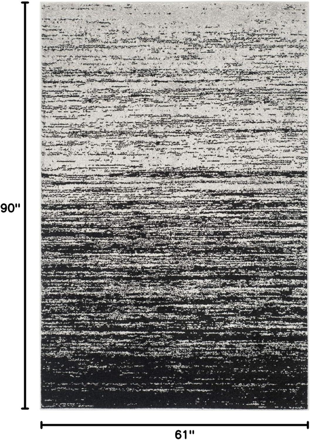 image:imageSAFAVIEH Area Rug 9x12 Adirondack Collection Large Navy amp Grey Modern Ombre Design Non Shedding amp Easy to Clean Ideal for Living Room Bedroom Office Dining Space ADR113ESilverBlack
