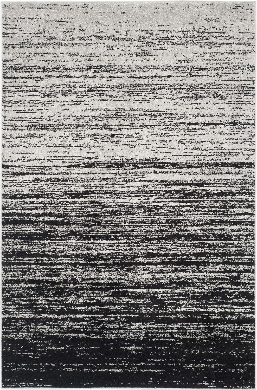 image:imageSAFAVIEH Area Rug 9x12 Adirondack Collection Large Navy amp Grey Modern Ombre Design Non Shedding amp Easy to Clean Ideal for Living Room Bedroom Office Dining Space ADR113ESilverBlack