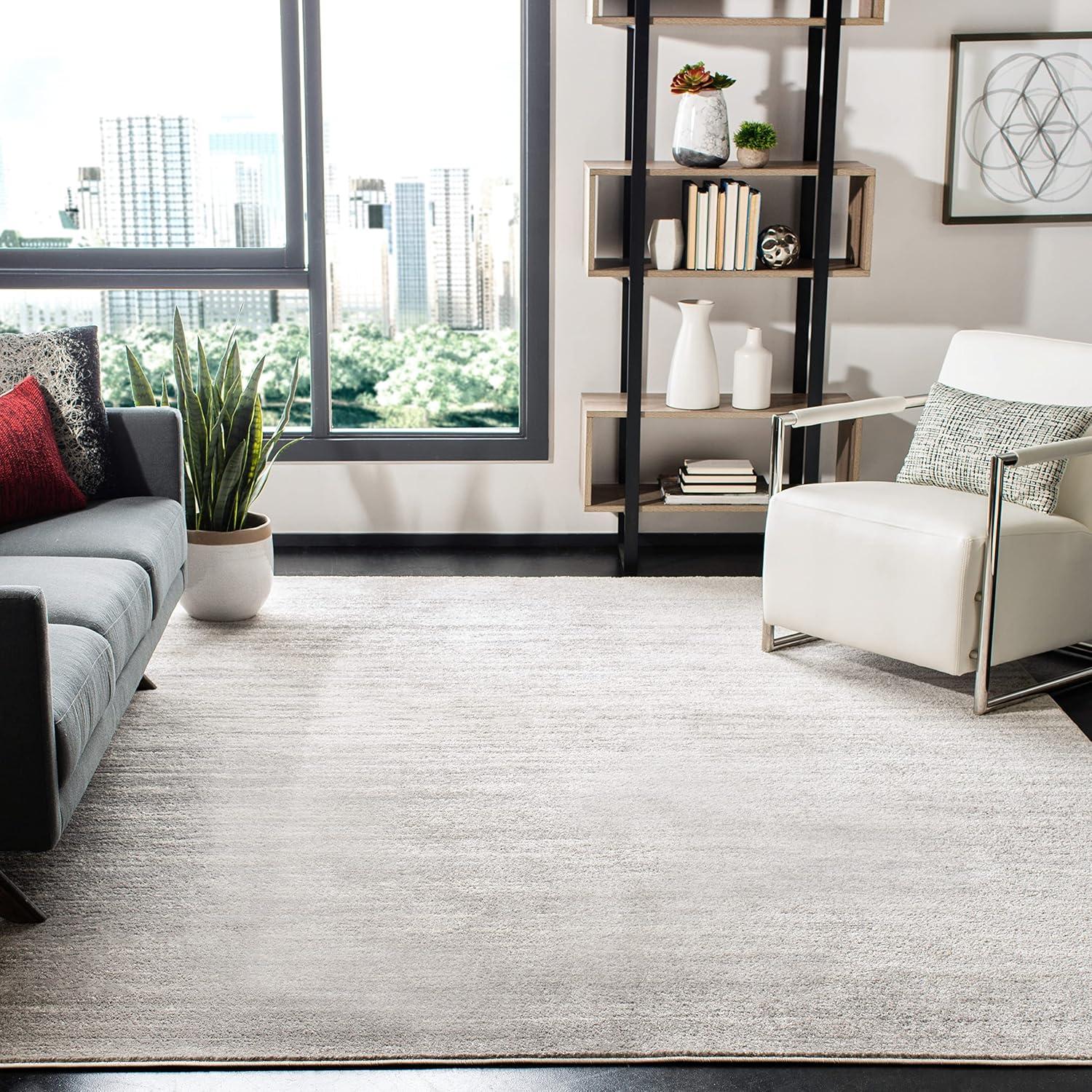 image:imageSAFAVIEH Area Rug 9x12 Adirondack Collection Large Navy amp Grey Modern Ombre Design Non Shedding amp Easy to Clean Ideal for Living Room Bedroom Office Dining Space ADR113EIvorySilver