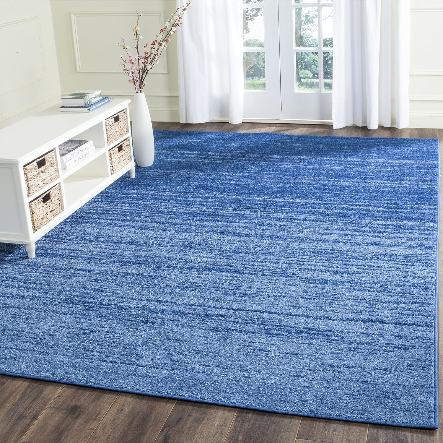 image:imageSAFAVIEH Area Rug 9x12 Adirondack Collection Large Navy amp Grey Modern Ombre Design Non Shedding amp Easy to Clean Ideal for Living Room Bedroom Office Dining Space ADR113ELight BlueDark Blue