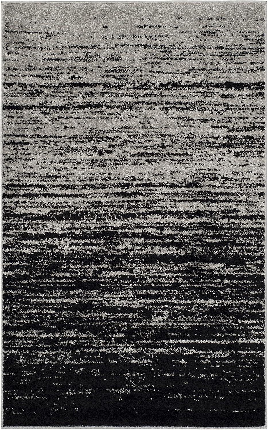 image:imageSAFAVIEH Area Rug 9x12 Adirondack Collection Large Navy amp Grey Modern Ombre Design Non Shedding amp Easy to Clean Ideal for Living Room Bedroom Office Dining Space ADR113ESilverBlack