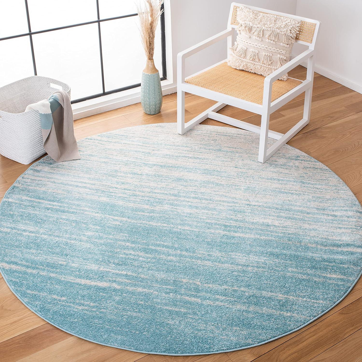 image:imageSAFAVIEH Area Rug 9x12 Adirondack Collection Large Navy amp Grey Modern Ombre Design Non Shedding amp Easy to Clean Ideal for Living Room Bedroom Office Dining Space ADR113EAquaIvory