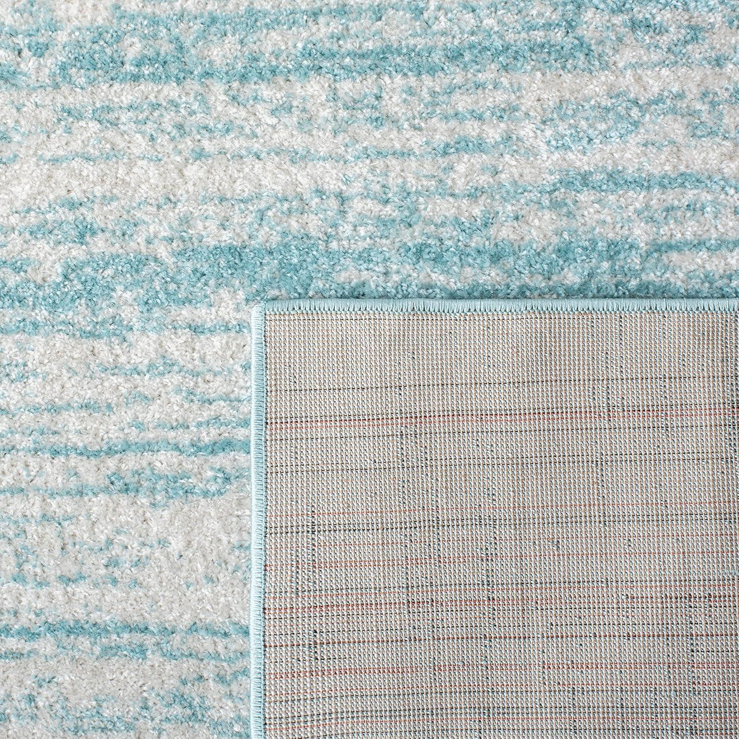 image:imageSAFAVIEH Area Rug 9x12 Adirondack Collection Large Navy amp Grey Modern Ombre Design Non Shedding amp Easy to Clean Ideal for Living Room Bedroom Office Dining Space ADR113EAquaIvory