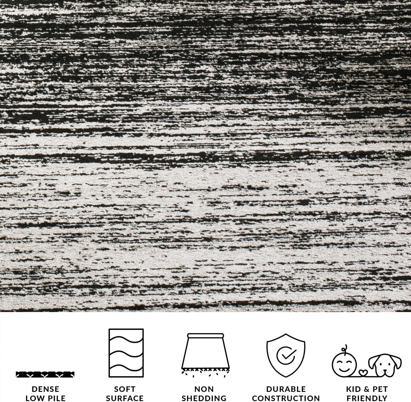 image:imageSAFAVIEH Area Rug 9x12 Adirondack Collection Large Navy amp Grey Modern Ombre Design Non Shedding amp Easy to Clean Ideal for Living Room Bedroom Office Dining Space ADR113ESilverBlack