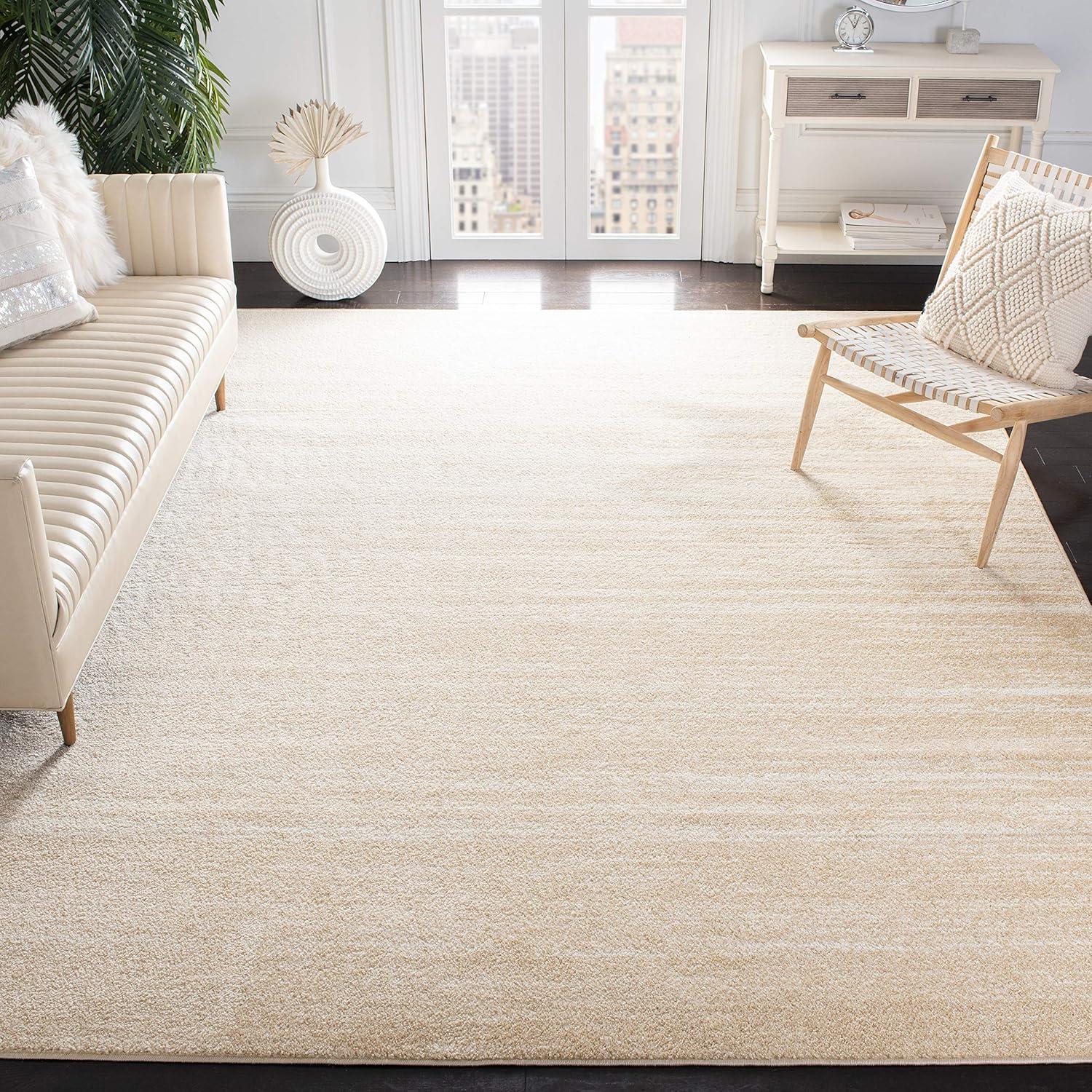 image:imageSAFAVIEH Area Rug 9x12 Adirondack Collection Large Navy amp Grey Modern Ombre Design Non Shedding amp Easy to Clean Ideal for Living Room Bedroom Office Dining Space ADR113EChampagneCream