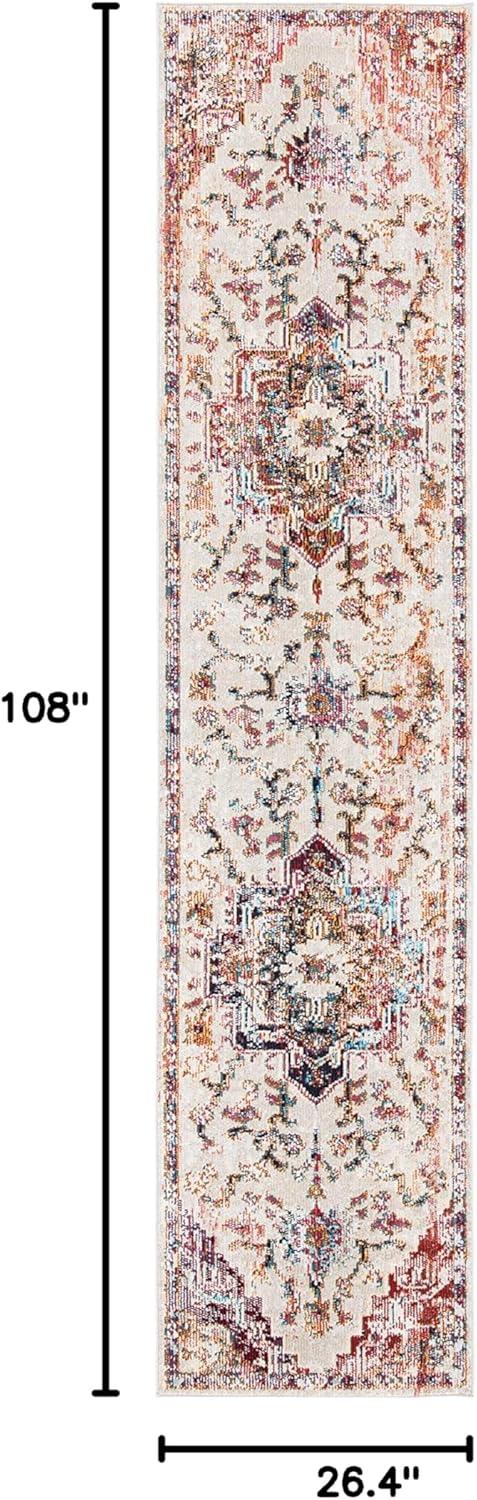 image:imageSAFAVIEH Crystal Collection Area Rug 8 x 10 Teal amp Rose Medallion Distressed Design NonShedding amp Easy Care Ideal for High Traffic Areas in Living Room Bedroom CRS501TLight BlueBurgundy