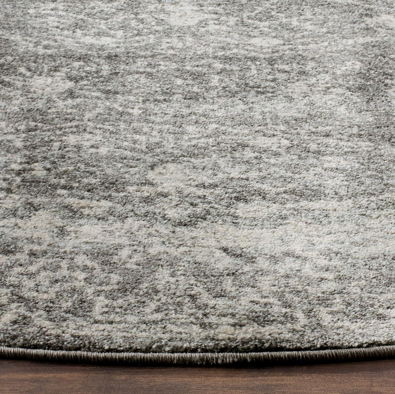image:imageSAFAVIEH Evoke Collection 8 x 10 Charcoal Ivory EVK270K Shabby Chic Distressed NonShedding Living Room Bedroom Dining Home Office Area RugGreyIvory