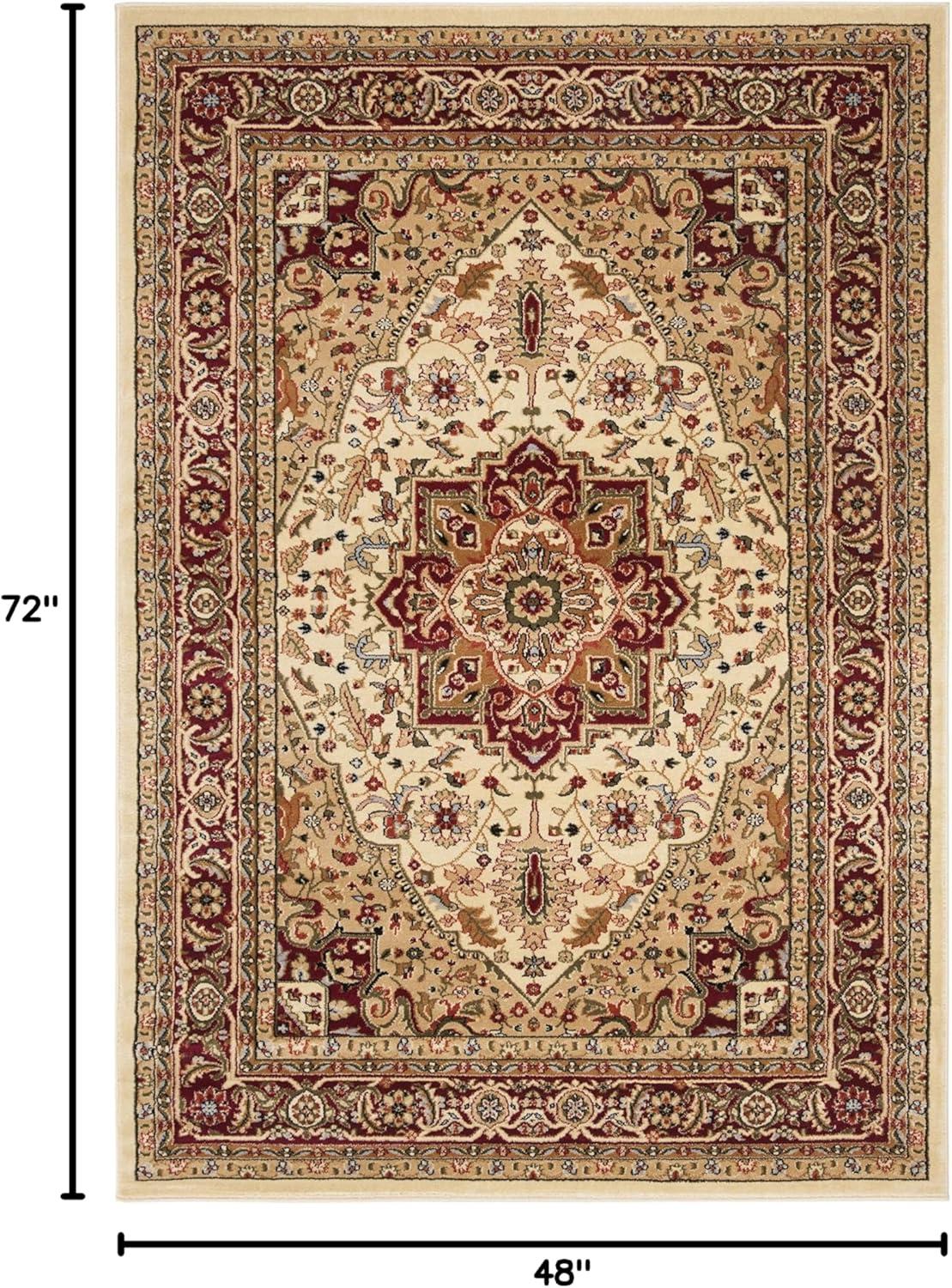 image:imageSAFAVIEH Lyndhurst Collection Area Rug 8 x 11 Ivory amp Red Traditional Oriental Design NonShedding amp Easy Care Ideal for High Traffic Areas in Living Room Bedroom LNH330AIvoryRed