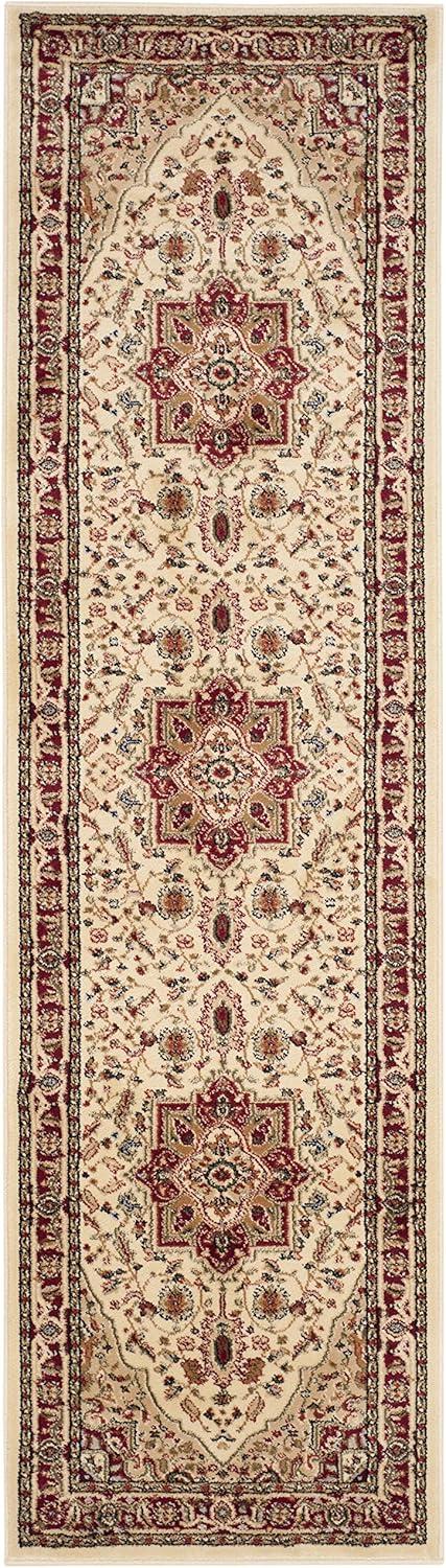 image:imageSAFAVIEH Lyndhurst Collection Area Rug 8 x 11 Ivory amp Red Traditional Oriental Design NonShedding amp Easy Care Ideal for High Traffic Areas in Living Room Bedroom LNH330AIvoryRed