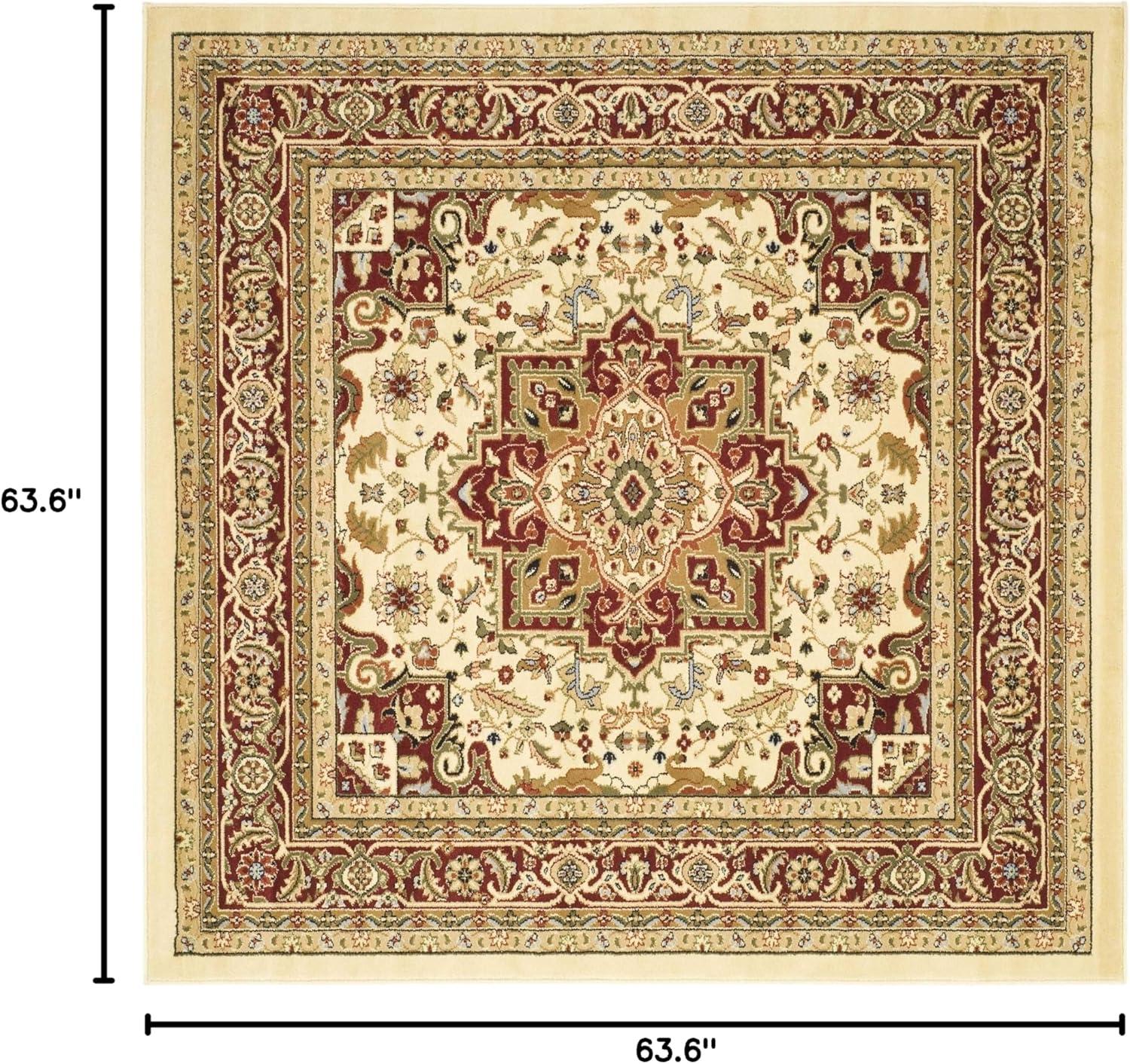 image:imageSAFAVIEH Lyndhurst Collection Area Rug 8 x 11 Ivory amp Red Traditional Oriental Design NonShedding amp Easy Care Ideal for High Traffic Areas in Living Room Bedroom LNH330AIvoryRed