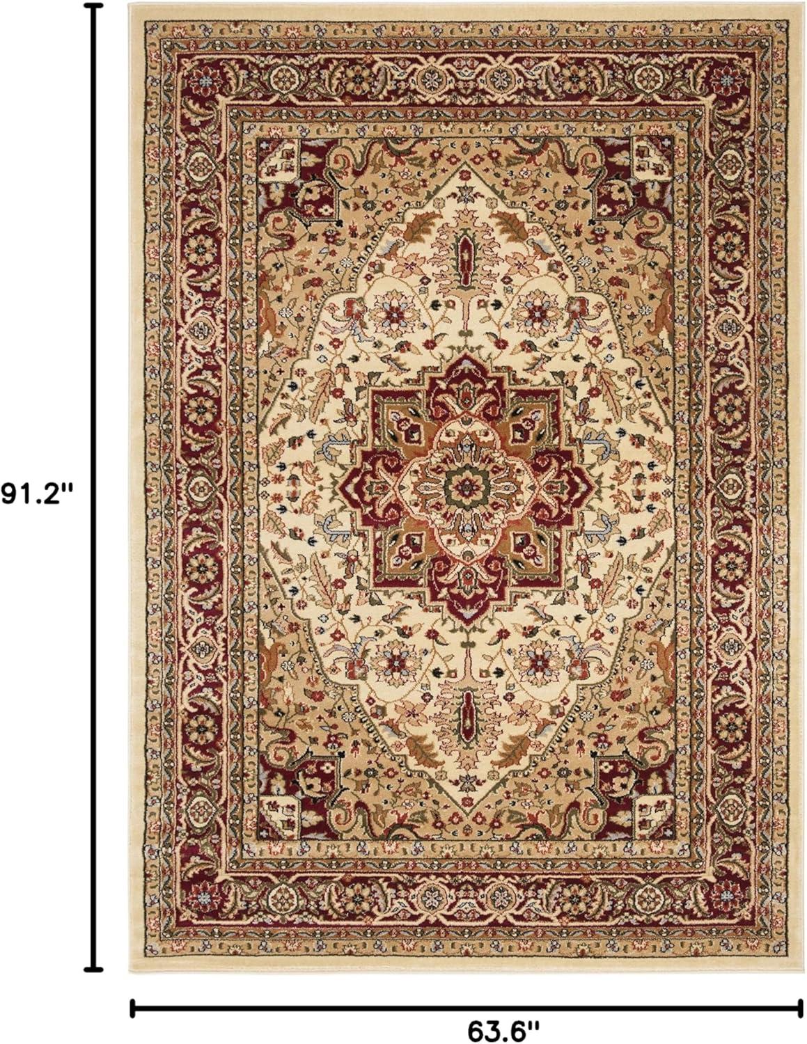 image:imageSAFAVIEH Lyndhurst Collection Area Rug 8 x 11 Ivory amp Red Traditional Oriental Design NonShedding amp Easy Care Ideal for High Traffic Areas in Living Room Bedroom LNH330AIvoryRed