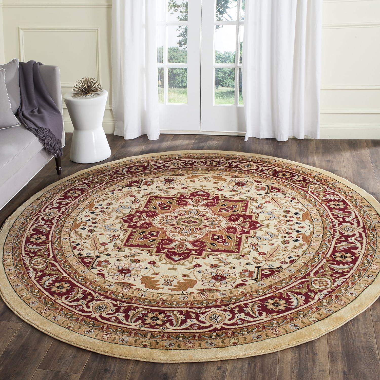 image:imageSAFAVIEH Lyndhurst Collection Area Rug 8 x 11 Ivory amp Red Traditional Oriental Design NonShedding amp Easy Care Ideal for High Traffic Areas in Living Room Bedroom LNH330AIvoryRed