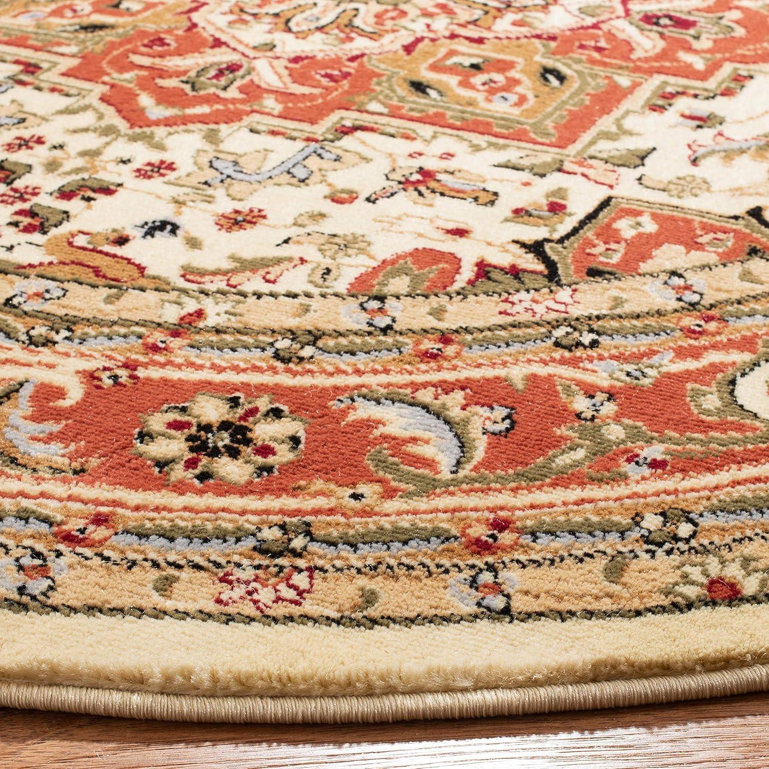 image:imageSAFAVIEH Lyndhurst Collection Area Rug 8 x 11 Ivory amp Red Traditional Oriental Design NonShedding amp Easy Care Ideal for High Traffic Areas in Living Room Bedroom LNH330AIvoryRust
