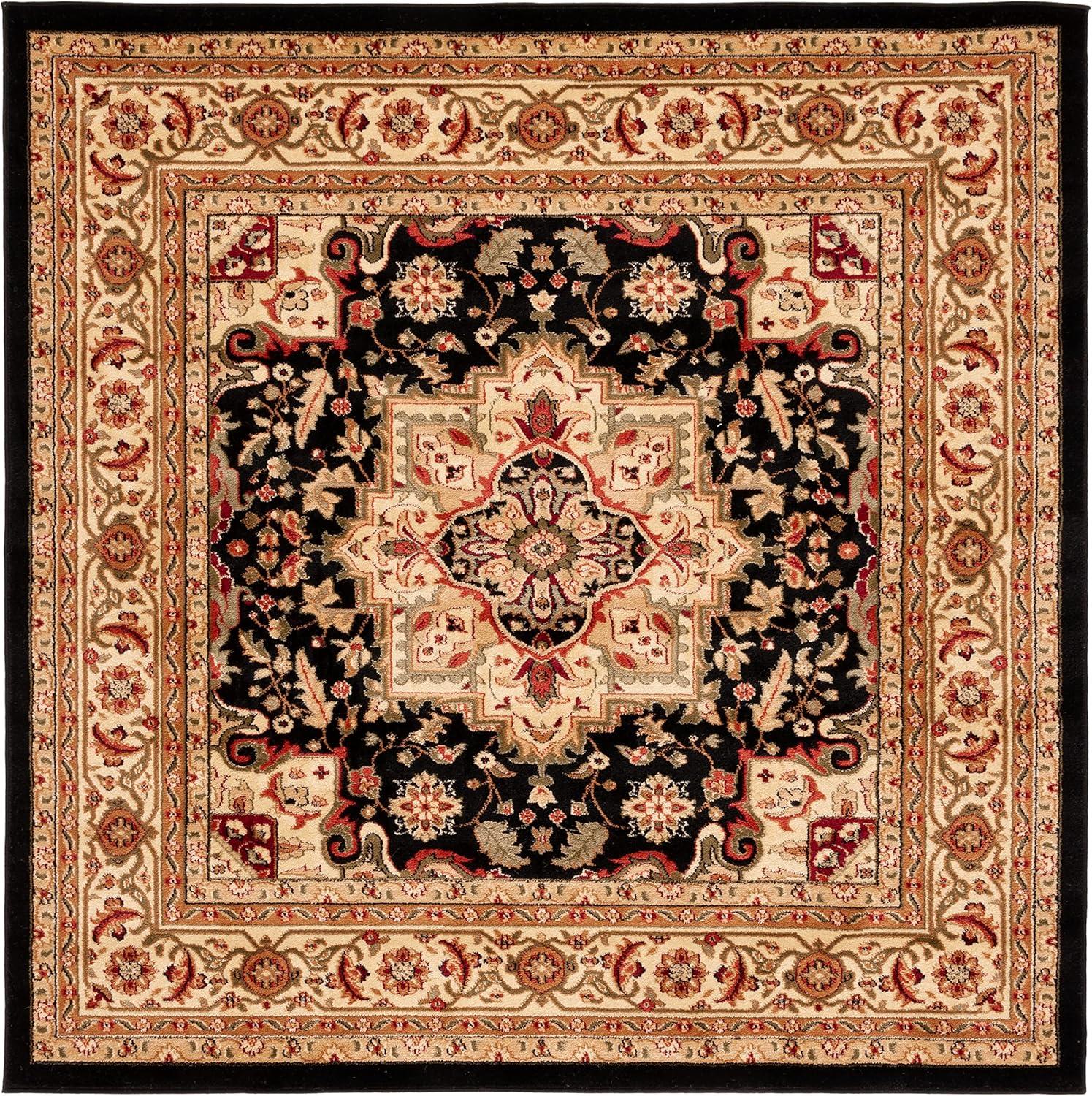 image:imageSAFAVIEH Lyndhurst Collection Area Rug 8 x 11 Ivory amp Red Traditional Oriental Design NonShedding amp Easy Care Ideal for High Traffic Areas in Living Room Bedroom LNH330ABlackBeige