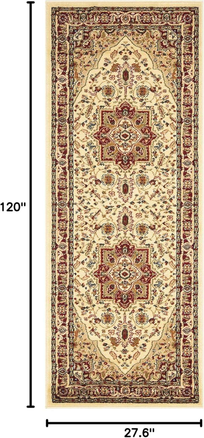 image:imageSAFAVIEH Lyndhurst Collection Area Rug 8 x 11 Ivory amp Red Traditional Oriental Design NonShedding amp Easy Care Ideal for High Traffic Areas in Living Room Bedroom LNH330AIvoryRed