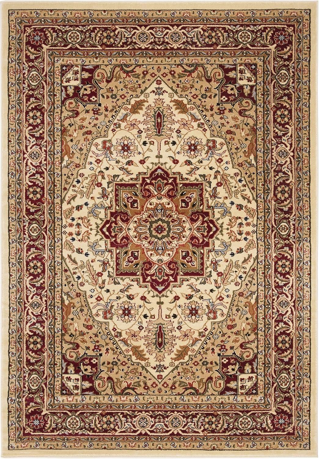 image:imageSAFAVIEH Lyndhurst Collection Area Rug 8 x 11 Ivory amp Red Traditional Oriental Design NonShedding amp Easy Care Ideal for High Traffic Areas in Living Room Bedroom LNH330AIvoryRed