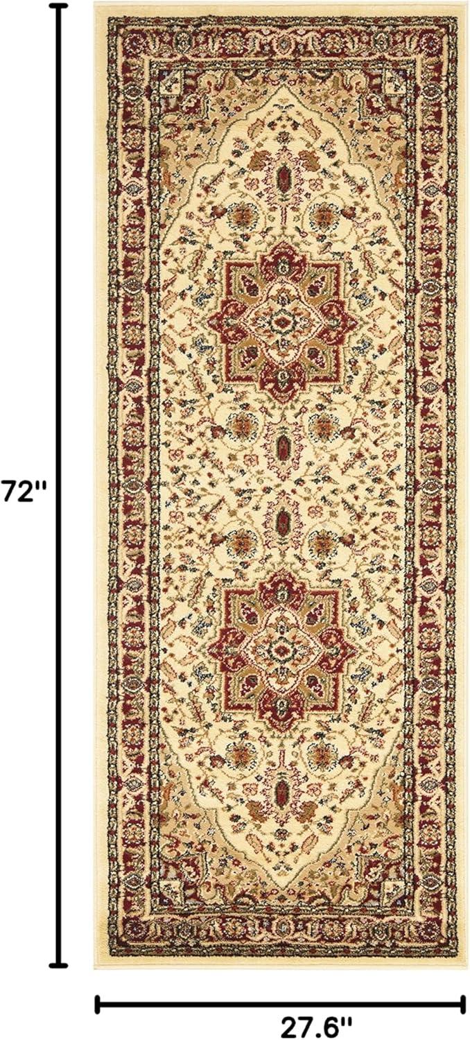 image:imageSAFAVIEH Lyndhurst Collection Area Rug 8 x 11 Ivory amp Red Traditional Oriental Design NonShedding amp Easy Care Ideal for High Traffic Areas in Living Room Bedroom LNH330AIvoryRed