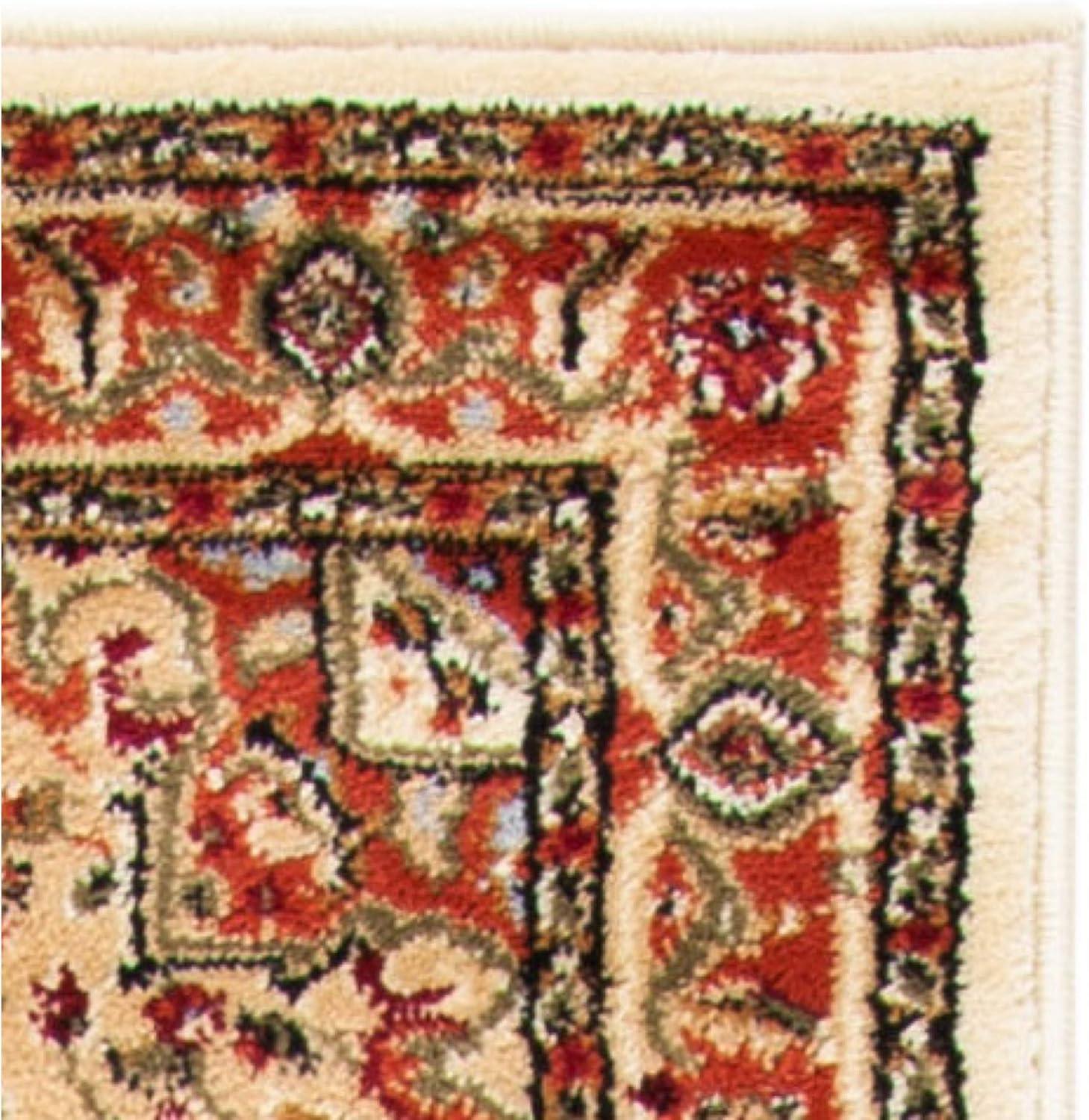 image:imageSAFAVIEH Lyndhurst Collection Area Rug 8 x 11 Ivory amp Red Traditional Oriental Design NonShedding amp Easy Care Ideal for High Traffic Areas in Living Room Bedroom LNH330AIvoryRust