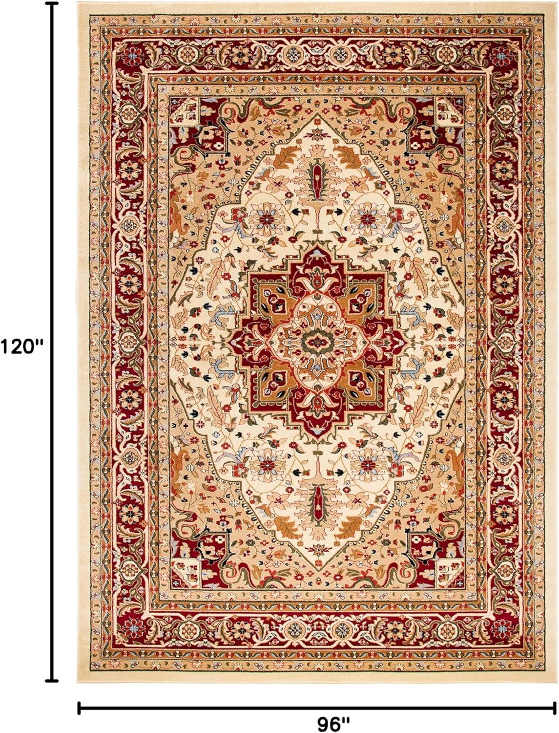 image:imageSAFAVIEH Lyndhurst Collection Area Rug 8 x 11 Ivory amp Red Traditional Oriental Design NonShedding amp Easy Care Ideal for High Traffic Areas in Living Room Bedroom LNH330AIvoryRed