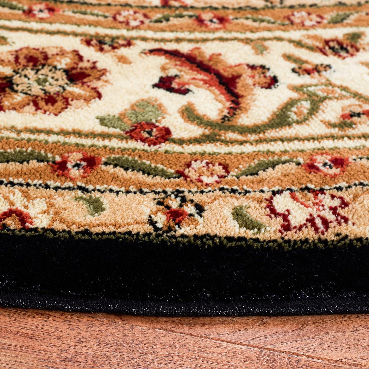 image:imageSAFAVIEH Lyndhurst Collection Area Rug 8 x 11 Ivory amp Red Traditional Oriental Design NonShedding amp Easy Care Ideal for High Traffic Areas in Living Room Bedroom LNH330ABlackBeige