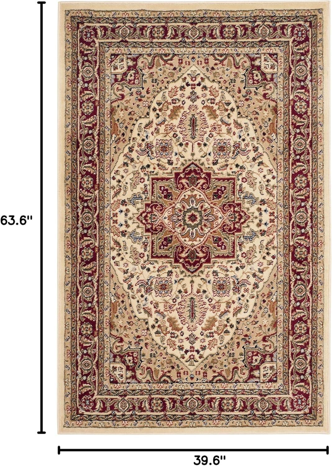 image:imageSAFAVIEH Lyndhurst Collection Area Rug 8 x 11 Ivory amp Red Traditional Oriental Design NonShedding amp Easy Care Ideal for High Traffic Areas in Living Room Bedroom LNH330AIvoryRed
