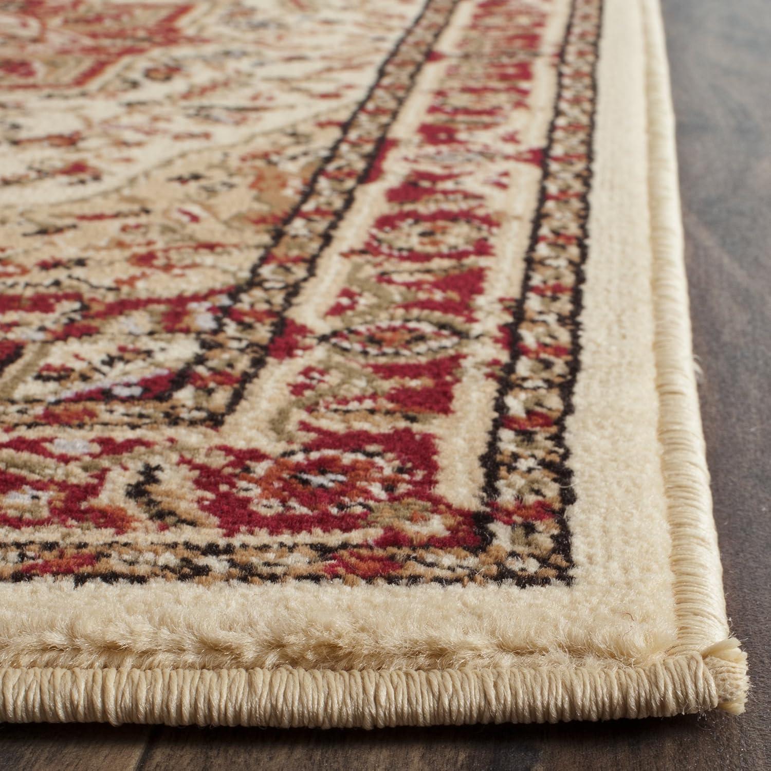 image:imageSAFAVIEH Lyndhurst Collection Area Rug 8 x 11 Ivory amp Red Traditional Oriental Design NonShedding amp Easy Care Ideal for High Traffic Areas in Living Room Bedroom LNH330AIvoryRed