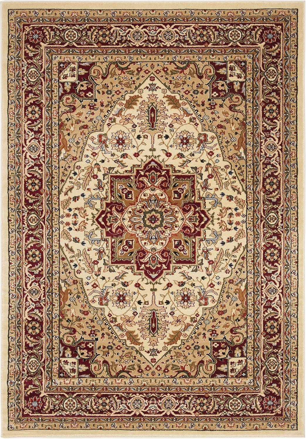 image:imageSAFAVIEH Lyndhurst Collection Area Rug 8 x 11 Ivory amp Red Traditional Oriental Design NonShedding amp Easy Care Ideal for High Traffic Areas in Living Room Bedroom LNH330AIvoryRed