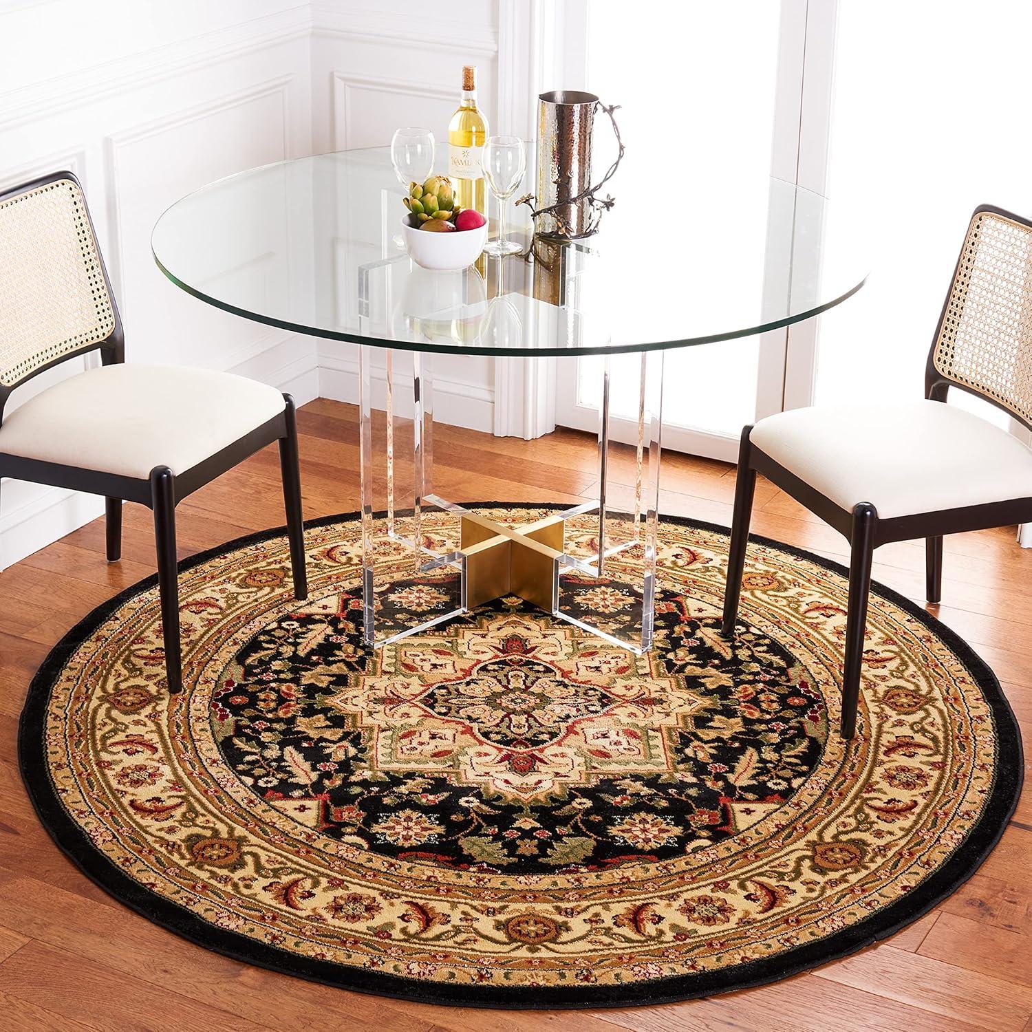 image:imageSAFAVIEH Lyndhurst Collection Area Rug 8 x 11 Ivory amp Red Traditional Oriental Design NonShedding amp Easy Care Ideal for High Traffic Areas in Living Room Bedroom LNH330ABlackBeige